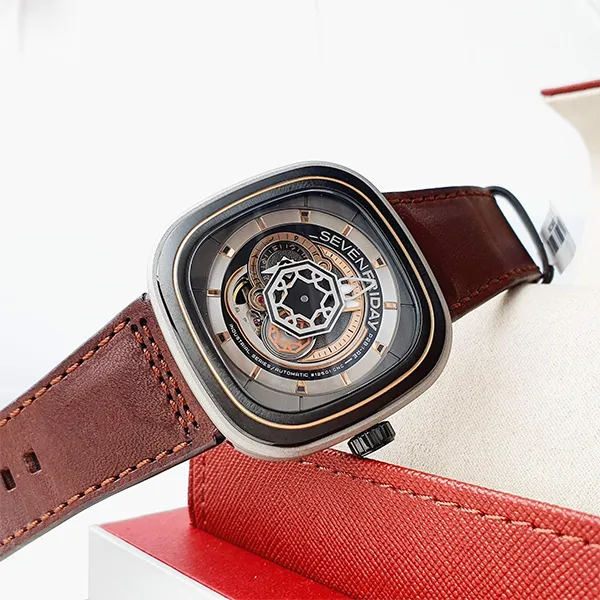 Đồng Hồ Nam SevenFriday Katara Stainless Steel Automatic Watch P2B/06 Katara Màu Nâu - Đồng hồ - Vua Hàng Hiệu