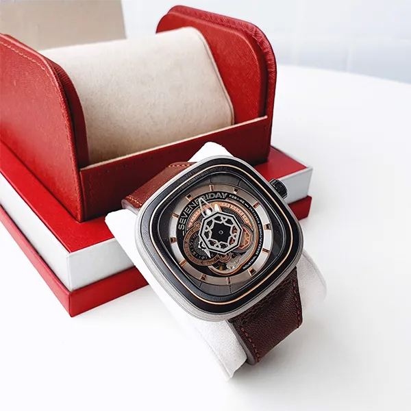 Đồng Hồ Nam SevenFriday Katara Stainless Steel Automatic Watch P2B/06 Katara Màu Nâu - Đồng hồ - Vua Hàng Hiệu