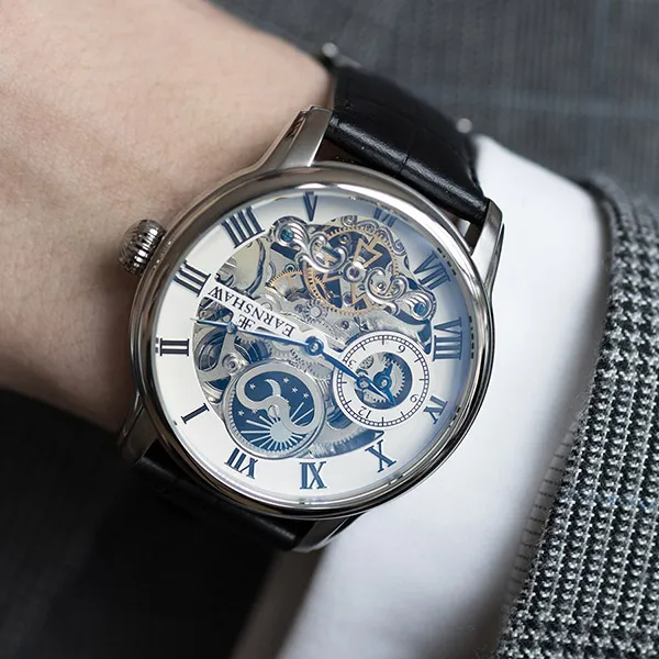 Đồng Hồ Nam Thomas Earnshaw Longitude Skeleton Automatic White Dial Men's Watch ES-8006-01 Màu Đen - Đồng hồ - Vua Hàng Hiệu