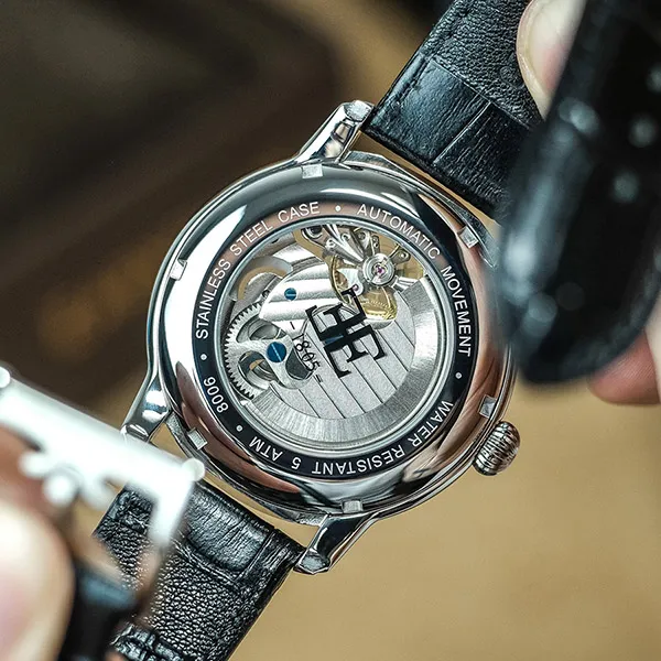 Đồng Hồ Nam Thomas Earnshaw Longitude Skeleton Automatic White Dial Men's Watch ES-8006-01 Màu Đen - Đồng hồ - Vua Hàng Hiệu