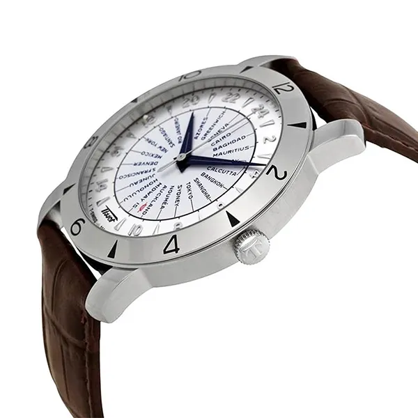 Đồng Hồ Nam Tissot Heritage Automatic GMT Leather 43mm T078.641.16.037.00 Màu Nâu