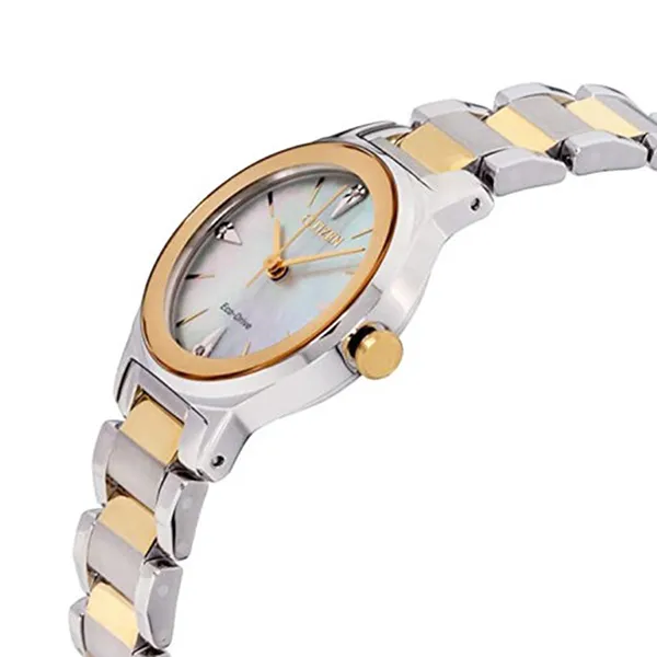 Đồng Hồ Nữ Citizen Eco Drive Watch EM0734-56D Màu Bạc - Vàng Gold