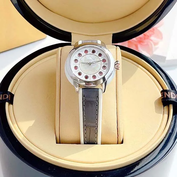 Đồng Hồ Nữ Fendi IShine Watch 33mm F134024514T01 Màu Trắng Xám