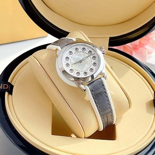 Đồng Hồ Nữ Fendi IShine Watch 33mm F134024514T01 Màu Trắng Xám