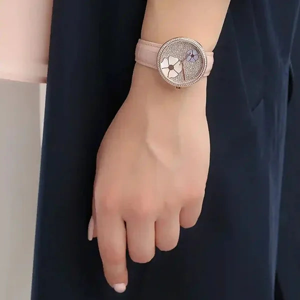 Đồng Hồ Nữ Michael Kors Courtney Rose Gold Leather Watch MK2718 Màu Hồng Nhạt
