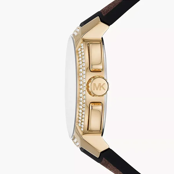 Đồng Hồ Nữ Michael Kors MK Oversized Pavé Chronograph Quartz Watch MK6948 Màu Nâu - Đồng hồ - Vua Hàng Hiệu
