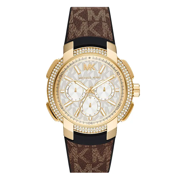 Đồng Hồ Nữ Michael Kors MK Oversized Pavé Chronograph Quartz Watch MK6948 Màu Nâu - Đồng hồ - Vua Hàng Hiệu