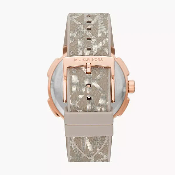 Đồng Hồ Nữ Michael Kors MK Oversized Pavé Chronograph Quartz Watch MK6949 Màu Xám