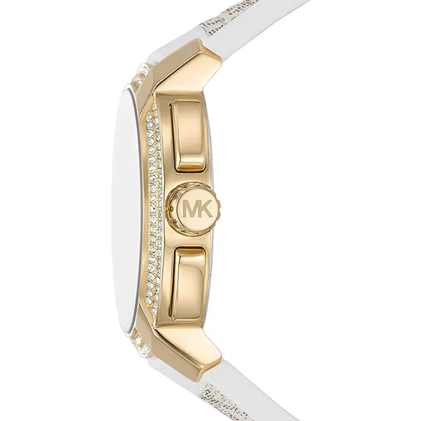 Đồng Hồ Nữ Michael Kors MK Oversized Pavé Chronograph Quartz Watch MK7221 Màu Trắng - Đồng hồ - Vua Hàng Hiệu