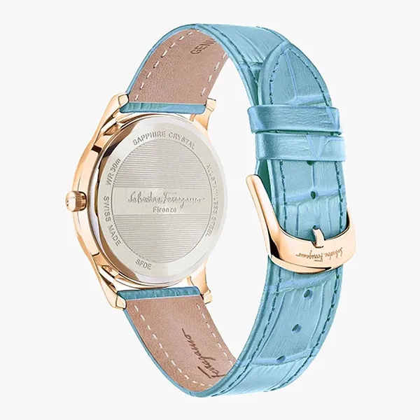 Đồng Hồ Nữ Salvatore Ferragamo Slim Watch SFDF00819 Màu Xanh Nhạt
