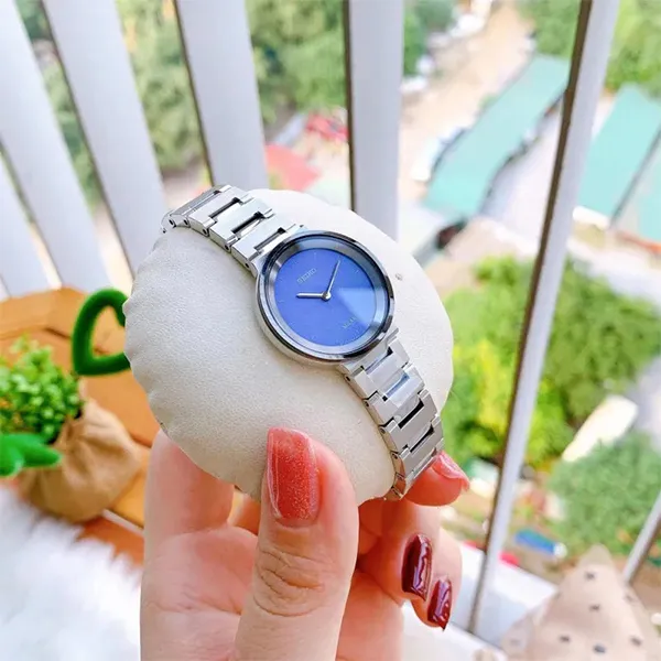 Đồng Hồ Nữ Seiko Essentials Mother SUP385 Màu Xanh Bạc - Đồng hồ - Vua Hàng Hiệu