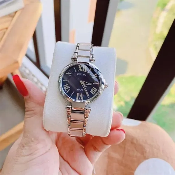 Đồng Hồ Nữ Seiko Solar SUT173 Màu Đen Bạc - Đồng hồ - Vua Hàng Hiệu