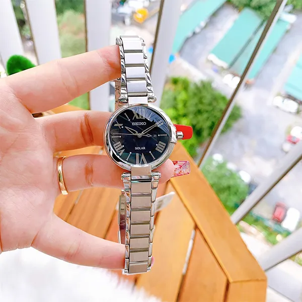 Đồng Hồ Nữ Seiko Solar SUT173 Màu Đen Bạc - Đồng hồ - Vua Hàng Hiệu
