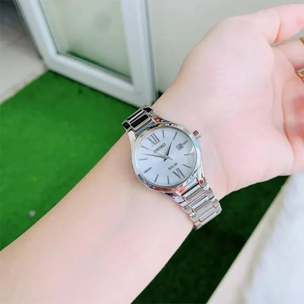Đồng Hồ Nữ Seiko Solar SUT207 Màu Trắng Bạc - Đồng hồ - Vua Hàng Hiệu