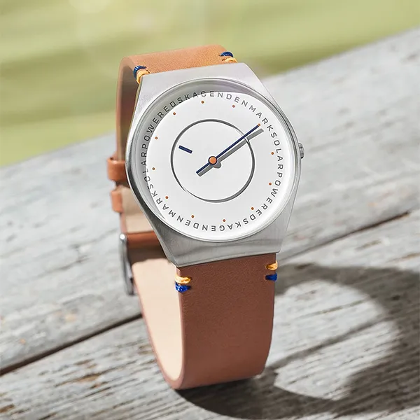 Đồng Hồ Nữ Skagen Grenen Lille Solar Halo Light Brown Leather Watch SKW3086 Màu Nâu - Đồng hồ - Vua Hàng Hiệu