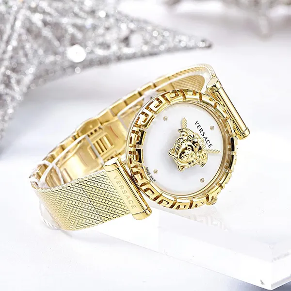 Đồng Hồ Nữ Versace Palazzo Empire Greca Diamond Màu Trắng Vàng - Đồng hồ - Vua Hàng Hiệu