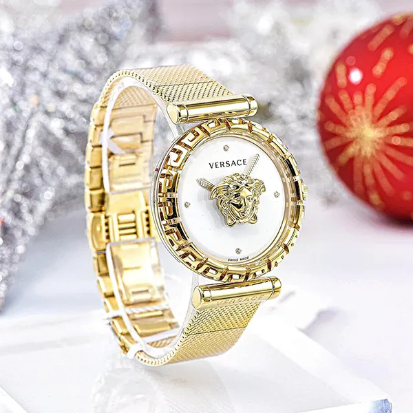 Đồng Hồ Nữ Versace Palazzo Empire Greca Diamond Màu Trắng Vàng - Đồng hồ - Vua Hàng Hiệu