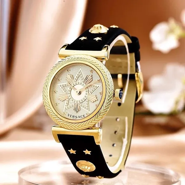 Đồng Hồ Nữ Versace V-Motif Western Watch VERE014 19 Màu Đen/Vàng 35mm - Đồng hồ - Vua Hàng Hiệu