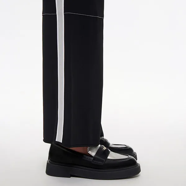 Giày Lười Nữ Pedro Wanda Leather Loafers Black2 66480103 Màu Đen/Bạc Size 38