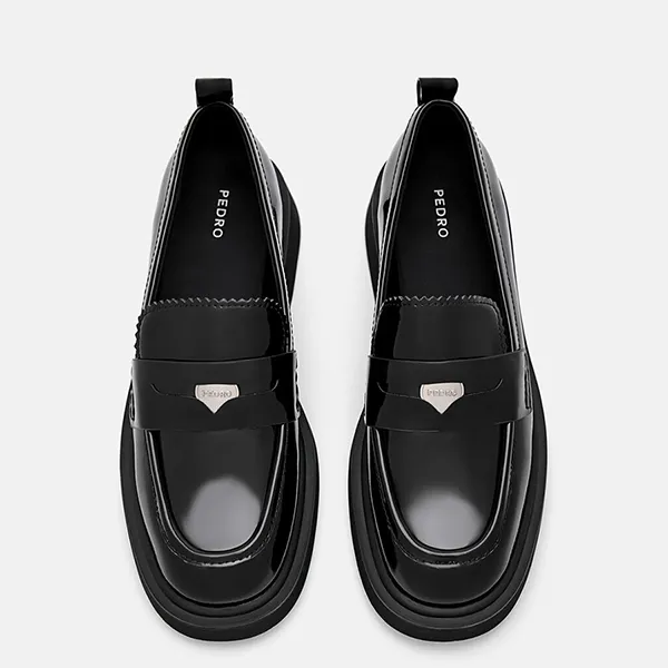 Giày Lười Nữ Pedro Wanda Leather Loafers Black 66480103 Màu Đen Size 36 - Giày - Vua Hàng Hiệu