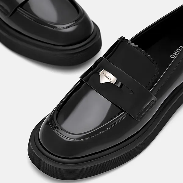 Giày Lười Nữ Pedro Wanda Leather Loafers Black 66480103 Màu Đen Size 36 - Giày - Vua Hàng Hiệu