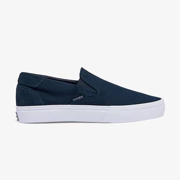 Giày Slip On Nam Lacoste Jump Serve Canvas 43CMA0045 Màu Xanh Navy Size 9.5