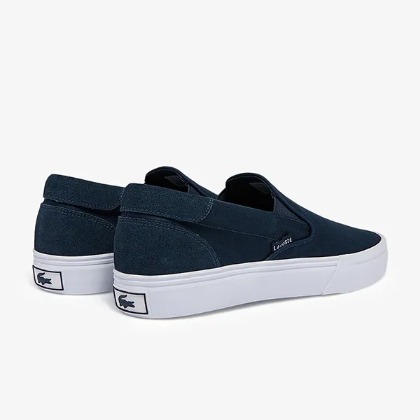 Giày Slip On Nam Lacoste Jump Serve Canvas 43CMA0045 Màu Xanh Navy Size 9.5