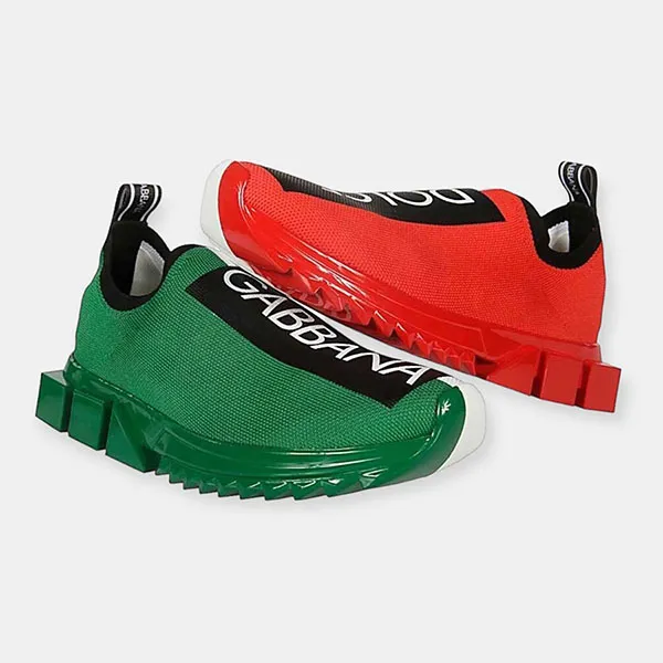 Giày Sneaker Nam Dolce & Gabbana D&G Multicolor Italian Flag Colors Sorrento Shoes Màu Xanh Đỏ