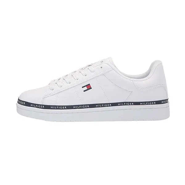 Giày Sneaker Nam Tommy Hilfiger Men's Lewin White Màu Đen Size 44 - 1