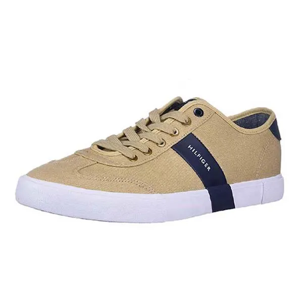 Giày Sneaker Nam Tommy Hilfiger Pandora Men's Shoes White Multi Lace Màu Be Size 44 - 3