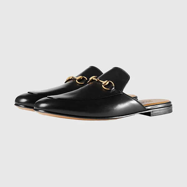 Giày Sục Nam Gucci Men's Printown Leather Slipper 426219 BLM00 1000 Màu Đen Size 39 - Giày - Vua Hàng Hiệu