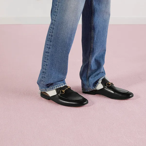 Giày Sục Nam Gucci Men's Printown Leather Slipper 426219 BLM00 1000 Màu Đen Size 39 - Giày - Vua Hàng Hiệu