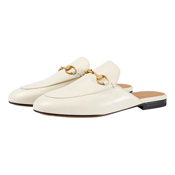 Giày Sục Gucci Princetown Leather Slipper 423513 C9D00 9022 Màu Trắng - 1