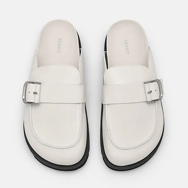 Giày Sục Nữ Pedro Helix Mules Women 66380017 Màu Trắng Size 36