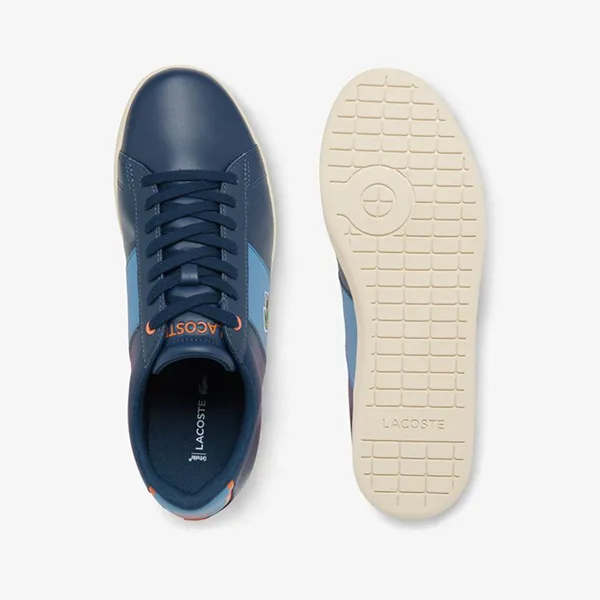 Giày Thể Thao Lacoste Carnaby 0121 Leather And Synthetic Trainers Shoes Màu Xanh Navy Size 40