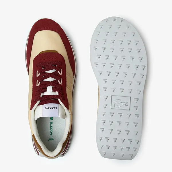 Giày Thể Thao Nam Lacoste Men's L-Spin Sneakers 222 Màu Đỏ/Be Size 9