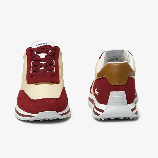 Giày Thể Thao Nam Lacoste Men's L-Spin Sneakers 222 Màu Đỏ/Be Size 9