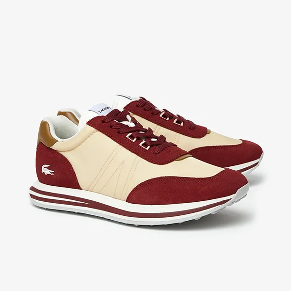 Giày Thể Thao Nam Lacoste Men's L-Spin Sneakers 222 Màu Đỏ/Be Size 9