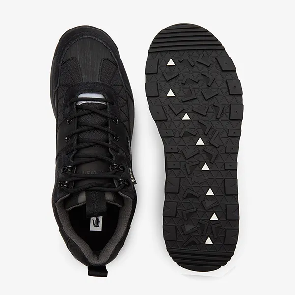 Giày Thể Thao Nam Lacoste Men's Urban Breaker Lo GTX Leather Sneakers 03211 42CMA0004 Màu Đen Size 8.5