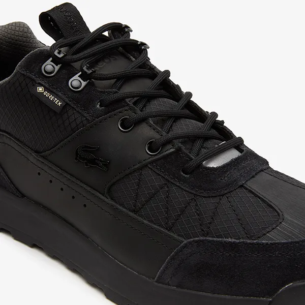 Giày Thể Thao Nam Lacoste Men's Urban Breaker Lo GTX Leather Sneakers 03211 42CMA0004 Màu Đen Size 8.5