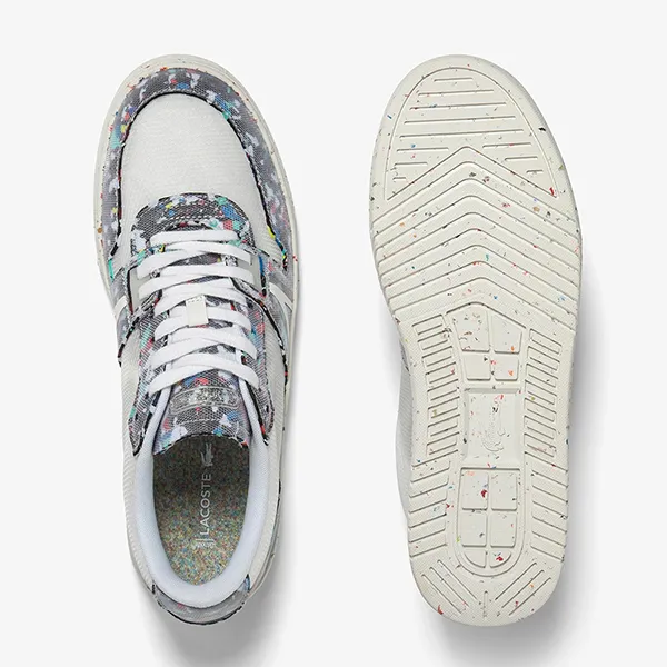 Giày Thể Thao Nam Lacoste Sneakers Wht/Dk Blu L001 ECO 123 Màu Trắng/Xanh Size 42