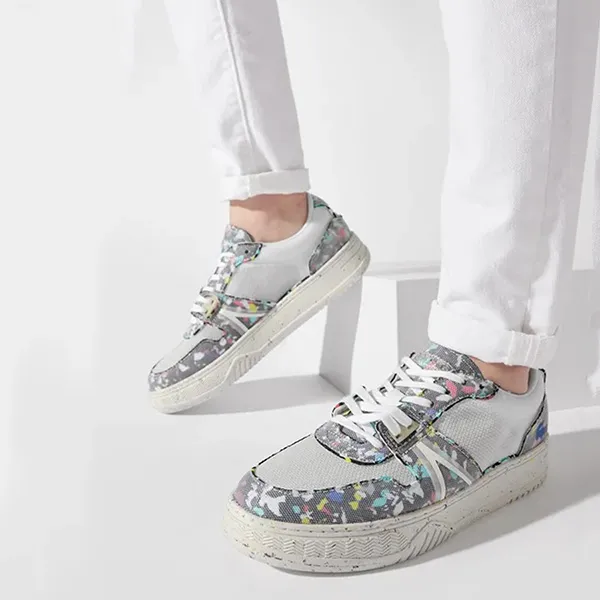 Giày Thể Thao Nam Lacoste Sneakers Wht/Dk Blu L001 ECO 123 Màu Trắng/Xanh Size 42
