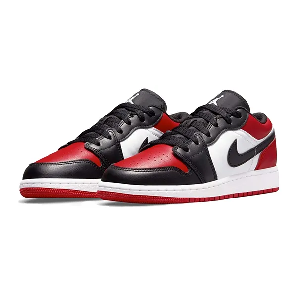 Giày Thể Thao Nike Air Jordan 1 Low Bred Toe (GS) 553560-612 Phối Màu Size 36 - Giày - Vua Hàng Hiệu