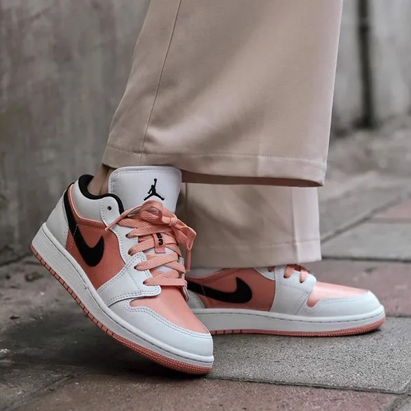 Giày Thể Thao Nike Air Jordan 1 Low GS Light Madder Root Shoes DM8960-801 Màu Trắng Cam Size 35 - Giày - Vua Hàng Hiệu
