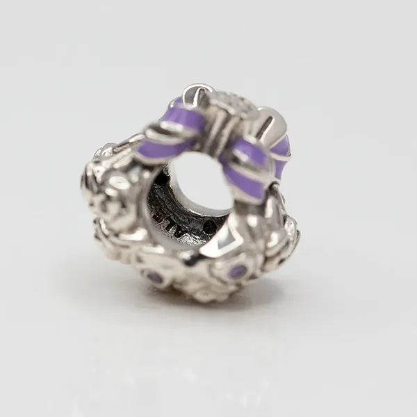 Hạt Vòng Charm Nữ Pandora Celebration Flower Bouquet 797260NLC Màu Bạc Tím