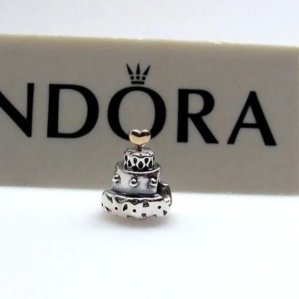 Hạt Vòng Charm Nữ Pandora Moments 790347 Sterling Silver 14k Gold Celebration Cake Màu Bạc - Trang sức - Vua Hàng Hiệu