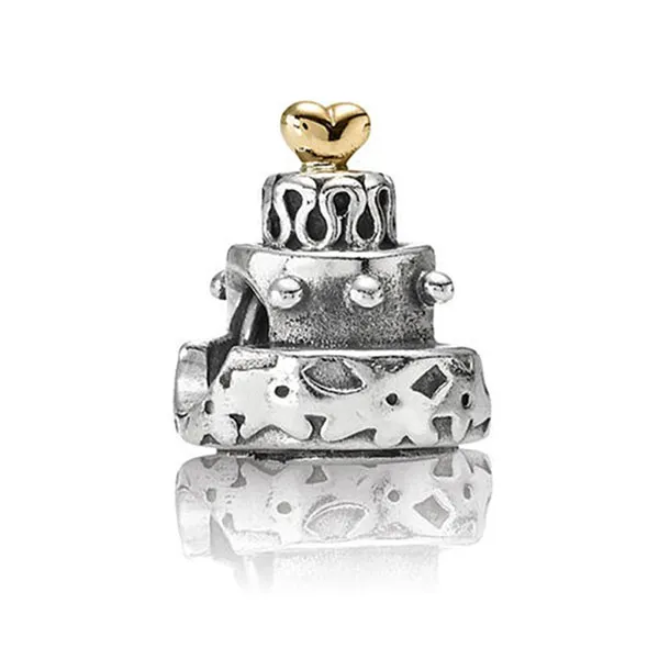 Hạt Vòng Charm Nữ Pandora Moments 790347 Sterling Silver 14k Gold Celebration Cake Màu Bạc - Trang sức - Vua Hàng Hiệu