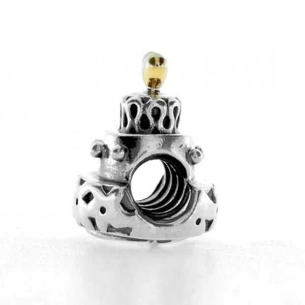Hạt Vòng Charm Nữ Pandora Moments 790347 Sterling Silver 14k Gold Celebration Cake Màu Bạc - Trang sức - Vua Hàng Hiệu