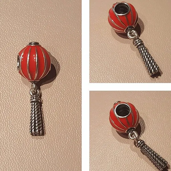 Hạt Vòng Charm Pandora Chinese Lantern Dangle Charm 791299EN09 Màu Đỏ - Trang sức - Vua Hàng Hiệu