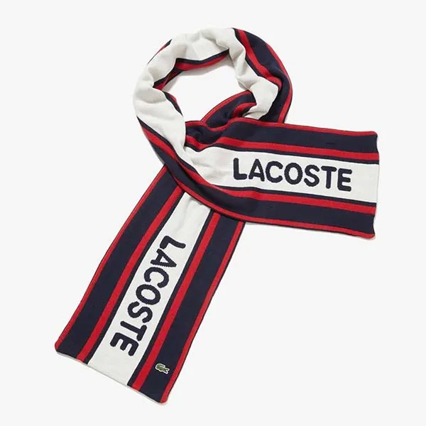 Khăn Len Nam Lacoste Stripe & Logo Muffler MSM2055 - LAW Phối Màu